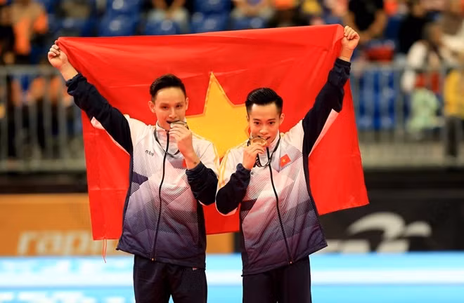 Bộ đôi Thanh Tùng - Phương Thành. Ảnh: H.A