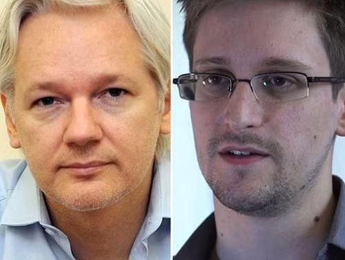 Edward Snowden và Julian Assange.