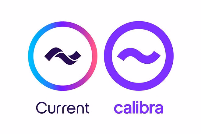 Hai logo của Current và tiền ảo Libra có nhiều điểm giống nhau.