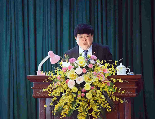 PGS.TS Nguyễn Thế Kỷ, Ủy viên Trung ương Đảng, Tổng giám đốc Đài Tiếng nói Việt Nam, Chủ tịch Hội đồng phát biểu tại hội thảo