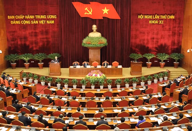 Hội nghị Trung ương 4 khóa XII đã thông qua Nghị quyết số 04-NQ/TW. Ảnh: TTXVN
