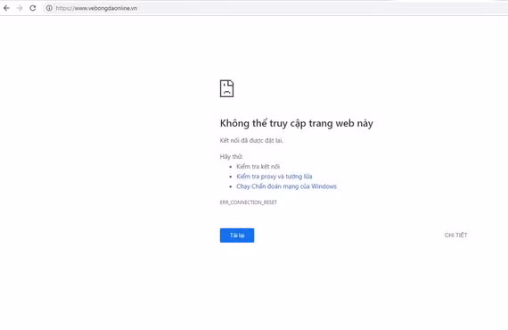 Trang web bán vé của VFF sập ngay những giây đầu tiên.