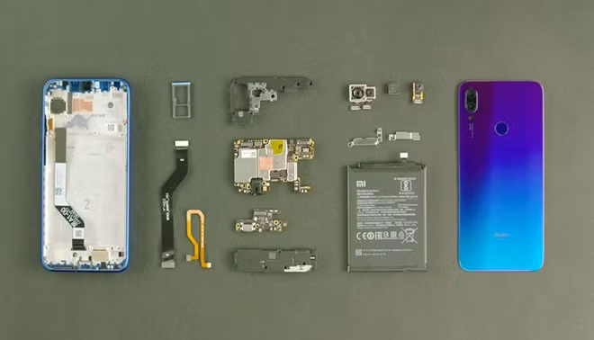 Toàn bộ linh kiện của chiếc Redmi Note 7