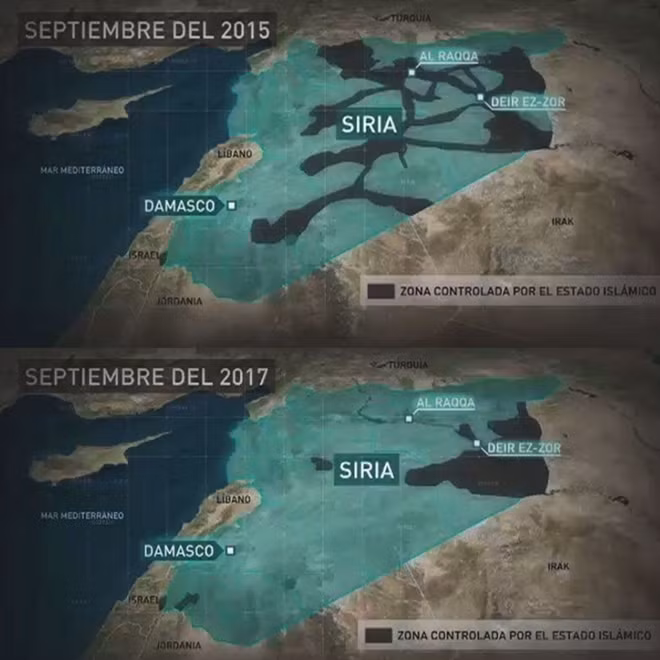 Sau 2 năm, địa bàn hoạt động của IS tại Syria đã giảm đi đáng kể.