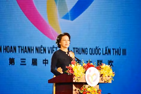 Chủ tịch Quốc hội Nguyễn Thị Kim Ngân phát biểu tại buổi lễ.