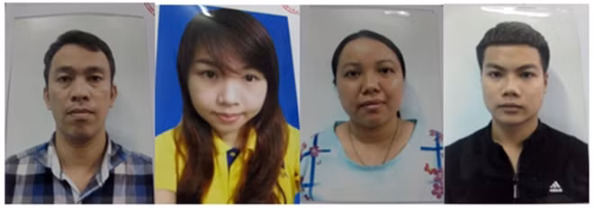 Đối tượng Hiếu, Thủy, Quỳnh, Huy