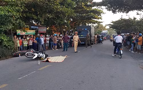 Hiện trường vụ tai nạn.