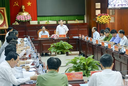 Ông Lê Minh Trí, phát biểu tại buổi làm việc.