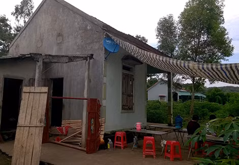 Ngôi nhà nơi Đặng Công Khánh ra tay sát hại mẹ đẻ. Ngôi nhà nơi Đặng Công Khánh ra tay sát hại mẹ đẻ.