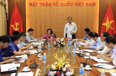 Đoàn Tiểu ban Văn kiện Đại hội XIII làm việc với Đảng đoàn Mặt trận Tổ quốc Việt Nam