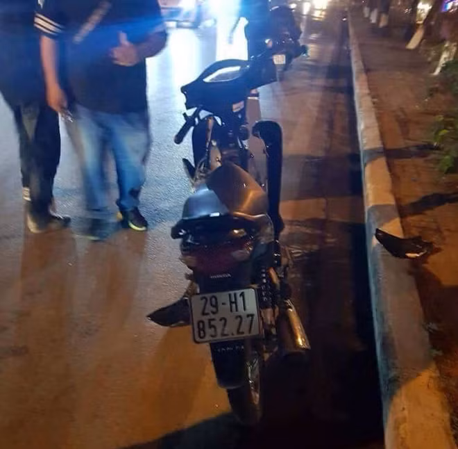 Chiếc xe máy gây tai nạn.