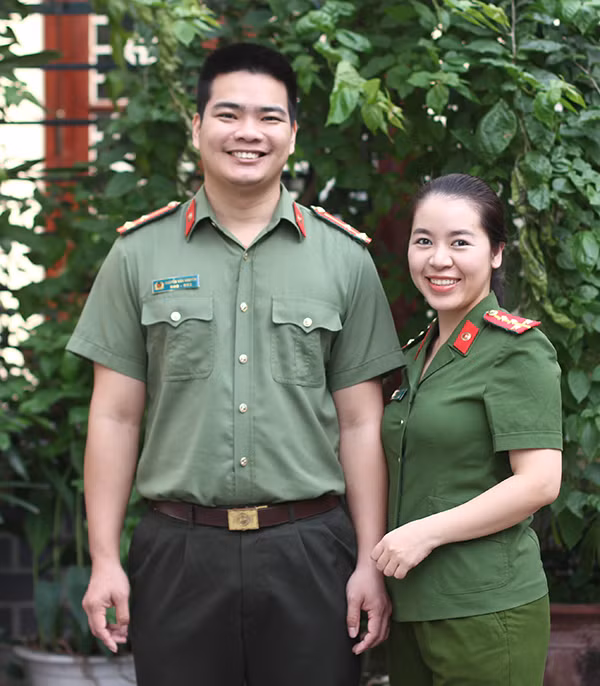Vợ chồng Thượng úy Nguyễn Văn Nguyên.