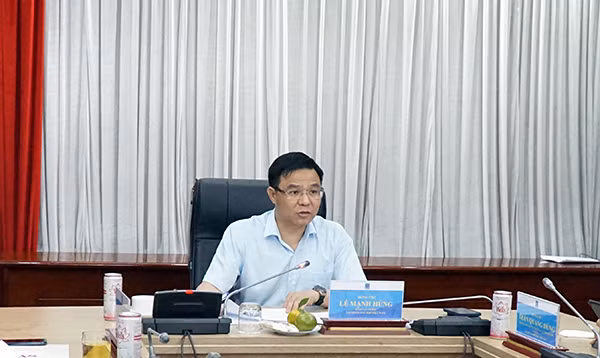 Tổng Giám đốc Petrovietnam Lê Mạnh Hùng phát biểu tại họp giao ban trực tuyến định kỳ tại 8 điểm cầu trong cả nước với lãnh đạo các đơn vị thành viên.