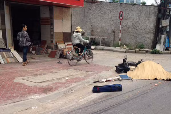 Hiện trường vụ tai nạn. Ảnh: H.B.H