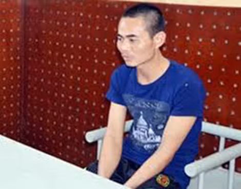 Đối tượng Đỗ Văn Nam tại cơ quan điều tra