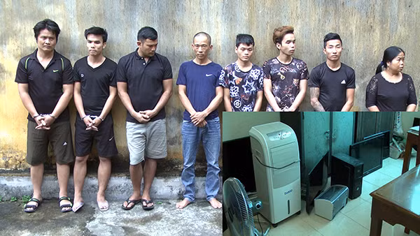 Các đối tượng trong ổ nhóm trộm cắp và tang vật thu được