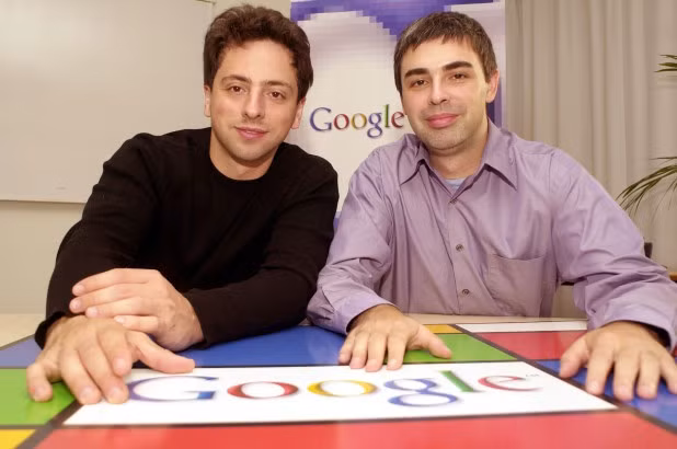 Đôi ban thân Larry Page và Serge Brin vừa cùng nhau từ chức tại Alphabet. Ảnh: New York Post.