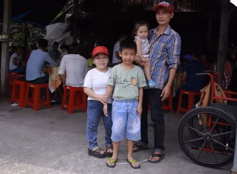 Gia đình hạnh phúc của chị Đoài.