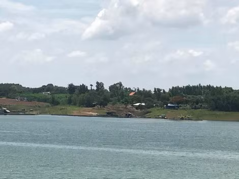Đảo Đồng Trường là một trong hai đảo nổi giữa lòng hồ Trị An.