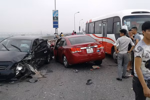 Hiện trường vụ tai nạn. Ảnh: Cường R.