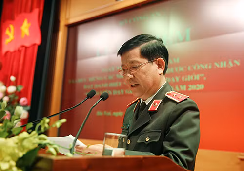 Thứ trưởng Nguyễn Văn Sơn phát biểu tại lễ kỷ niệm