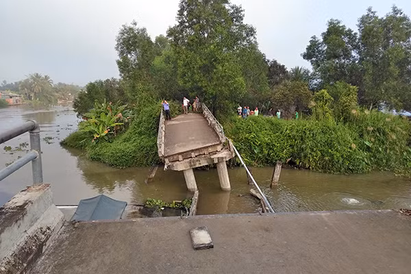 Hiện trường vụ tai nạn.