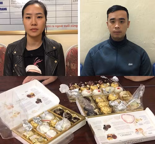 Các đối tượng bị bắt giữ cùng tang vật