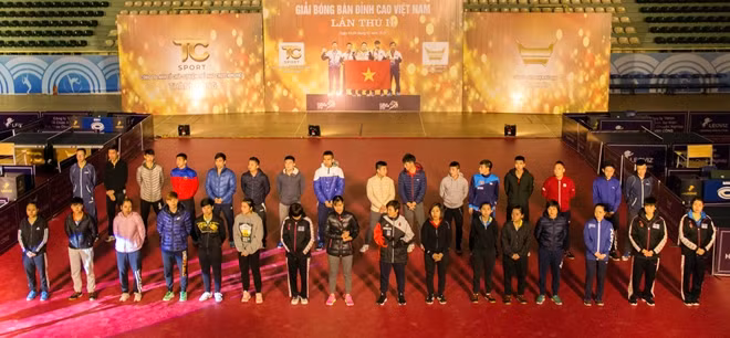 32 VĐV tham dự giải bóng bàn đỉnh cao Việt Nam năm 2018.