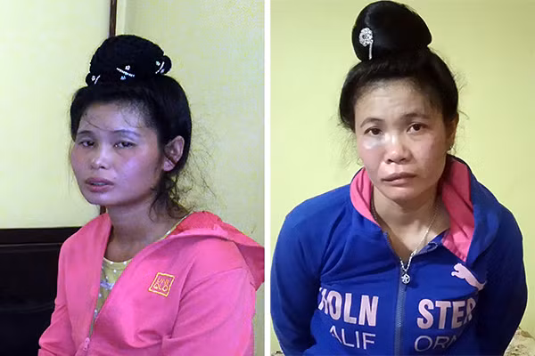 Các đối tượng bị bắt giữ.