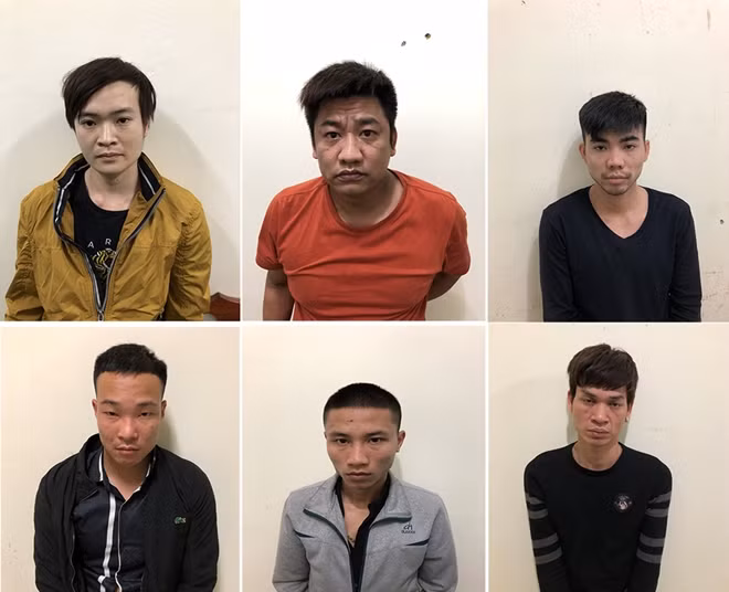 Các đối tượng trong đường dây cho vay nặng lãi.