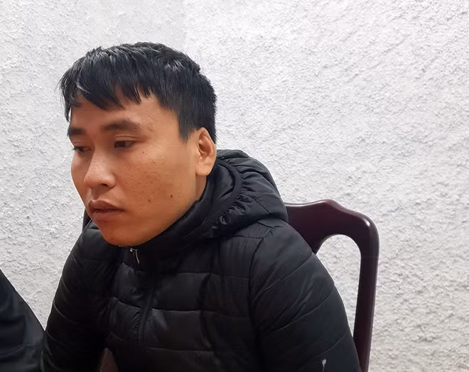 Đối tượng Nguyễn Văn Tùng tại cơ quan Công an