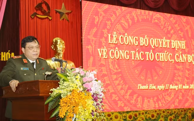 Thiếu tướng Nguyễn Hải Trung, Giám đốc Công an tỉnh phát biểu chỉ đạo tại buổi lễ