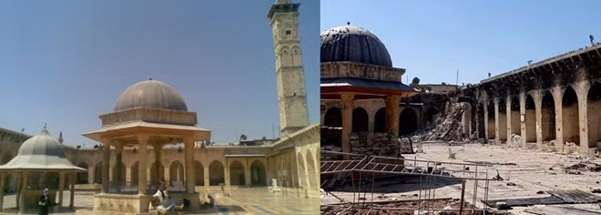 Thánh đường Aleppo năm 2008 và 2013