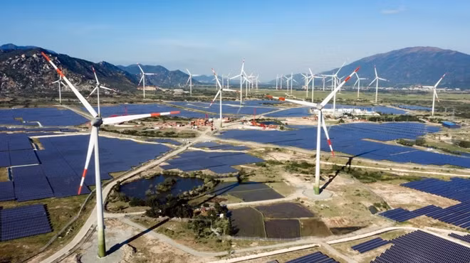 Dự án diện gió, điện mặt trời Trung Nam tại Ninh Thuận.