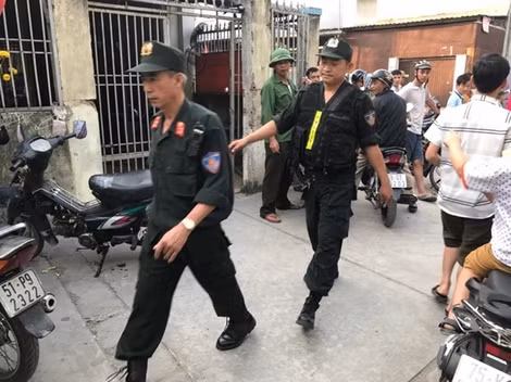 Cơ quan Công an phong tỏa hiện trường vụ án.