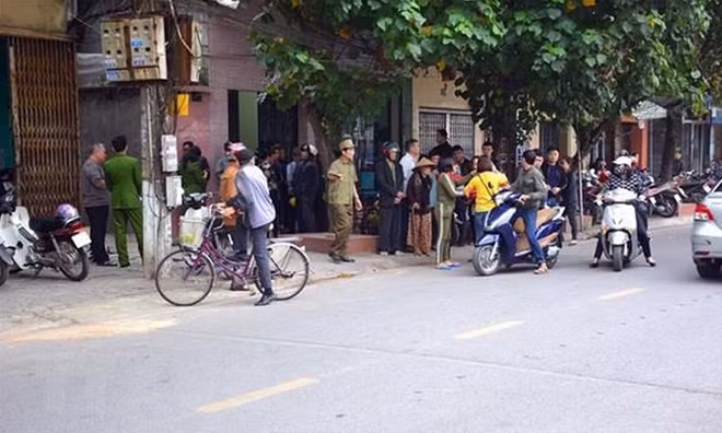 Hiện trường nơi xảy ra vụ án mạng.