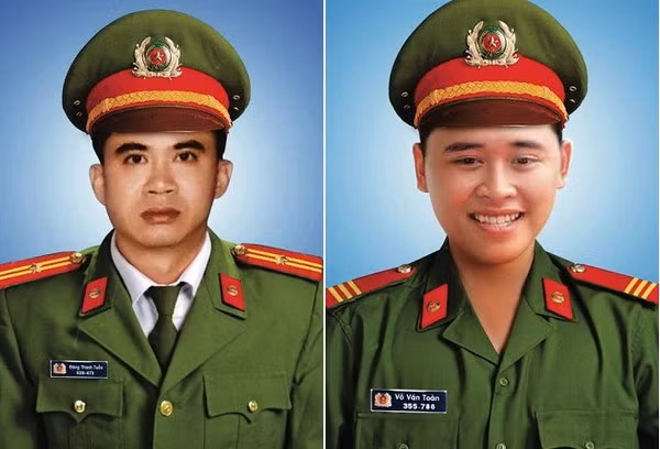 Di ảnh Thiếu tá Đặng Thanh Tuấn và Thượng sĩ Võ Văn Toàn. Di ảnh Thiếu tá Đặng Thanh Tuấn và Thượng sĩ Võ Văn Toàn.