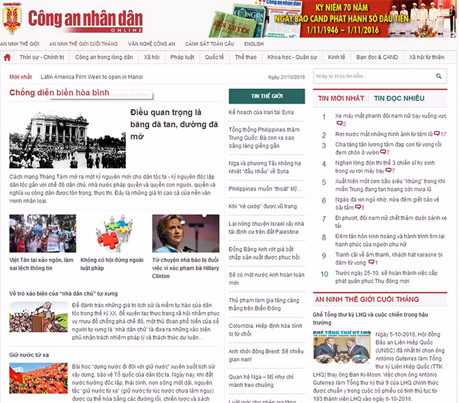 Chuyên mục “Phòng, chống diễn biến hòa bình” trên Báo CAND online thu hút lượng truy cập cao mỗi ngày.