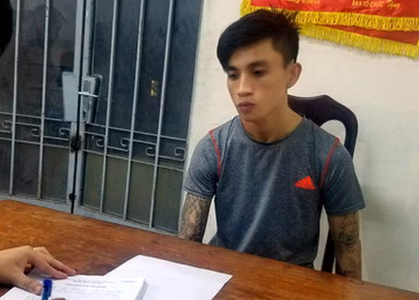 Đối tượng Nguyễn Xuân Sang sau khi bị bắt giữ