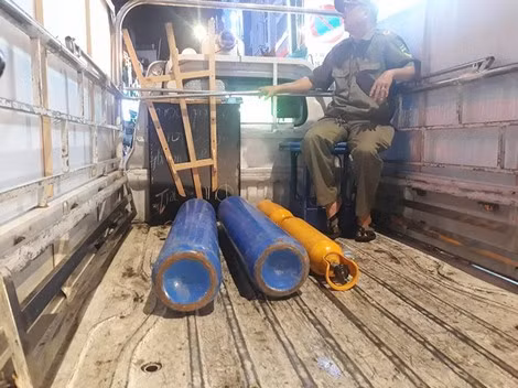 Một số bình khí N2O bị lực lượng chức năng thu giữ.