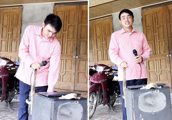 Anh Phạm Trường Giang với "đồ nghề" mưu sinh hằng ngày của mình.