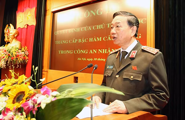 Bộ trưởng Tô Lâm phát biểu tại buổi Lễ.