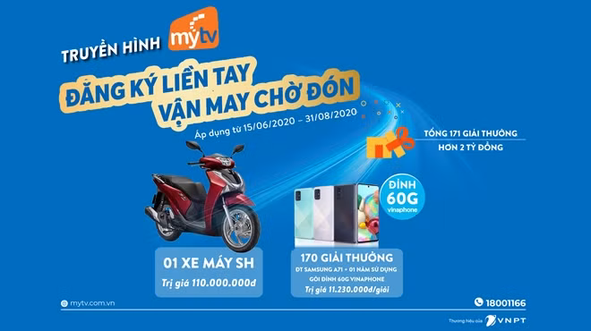MyTV khuyến mại hè quà tặng hơn 2 tỷ đồng cho khách hàng đăng ký mới