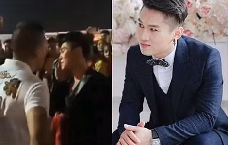 Ca sĩ Du Thiên và hình ảnh anh bị khán giả quá khích tấn công hôm 13-5 .