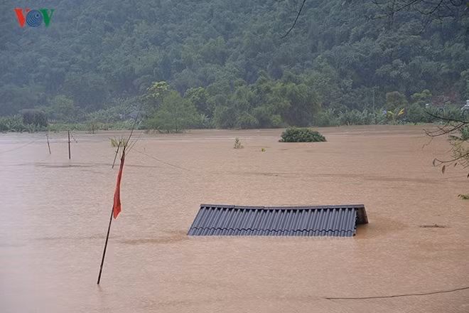 Mực nước trên suối Nậm Pàn được cho là cao hơn trận lũ lịch sử 1991.
