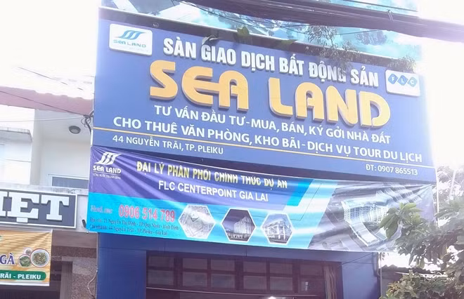 Một sàn giao dịch bất động sản tại Gia Lai tự nhận là nhà phân phối dự án FLC tại Gia Lai.