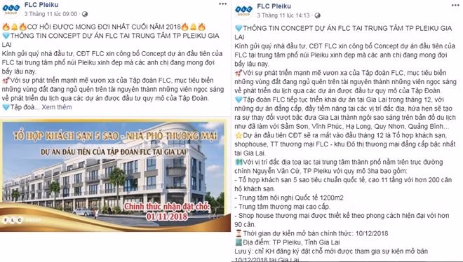 Các trang mạng giả mạo FLC tại Gia Lai rao bán đất tràn lan