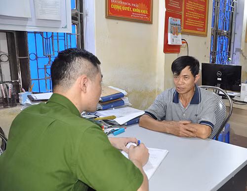 Ông Nam tại cơ quan Công an