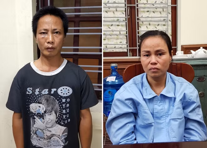 Hai đối tượng trong vụ án.