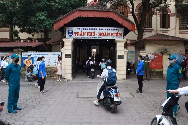 Điểm trường Trần Phú vào sáng 4/5.